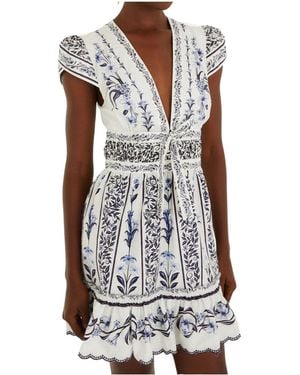 FARM Rio V-Neck Dress - White
