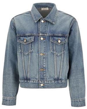 Fear Of God Classic Buttoned Trucker Jacket - Blue