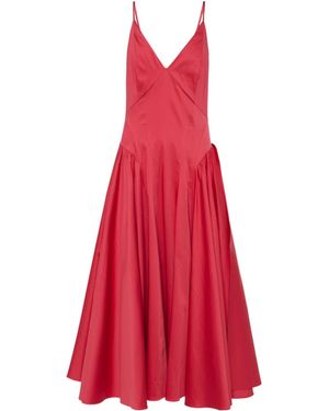 TOVE Solene Cotton-Blend Midi Dress - Red