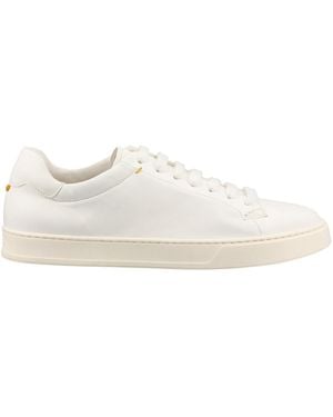 Doucal's Minimal Low-Top Sneakers - White
