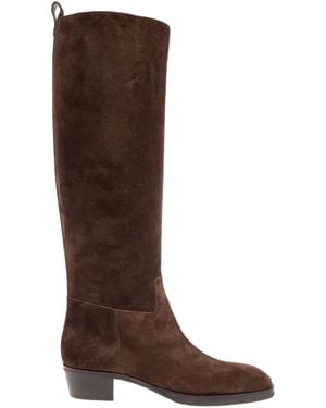Jimmy Choo Mave Pointed-Toe Boots - Brown