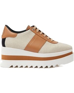 Stella McCartney Sneak-Elyse Canvas Platform Sneakers - White