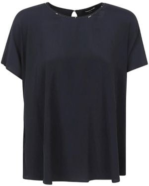 Fabiana Filippi Embellished Neckline Top - Blue