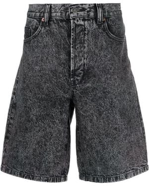 DIESEL High-Waist Denim Shorts - Grey