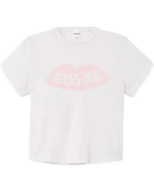RE/DONE Kiss Me Boxy T-Shirt - White