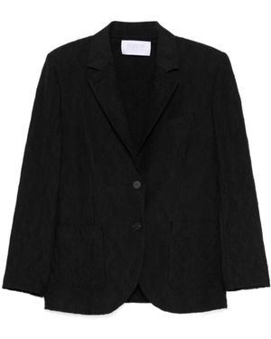 Harris Wharf London Crinkled-Finish Blazer - Black