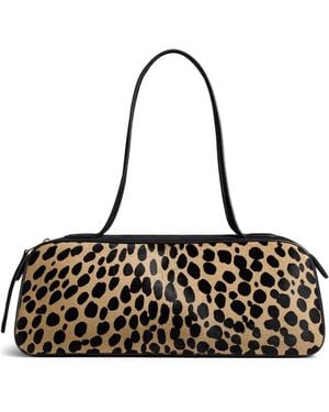 KHAITE Simona Leopard-Printed Shoulder Bag - Black