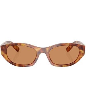 Miu Miu Eyewear Oval-Frame Sunglasses - White