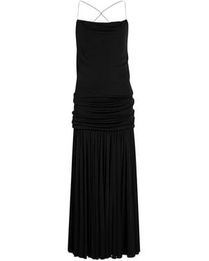 Jacquemus Draped Jersey Maxi Dress - Black