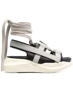 Rick Owens Geth Wrap-Strap Sandals - Metallic
