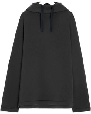 Lemaire Long-Sleeved Drawstring Hoodie - Black