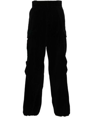 Prada Corduroy Trousers With Cargo Pockets - Black