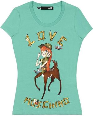 Moschino Print T-Shirt - Green