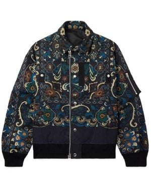 Sacai Paisley-Print Zip-Front Jacket - Multicolor