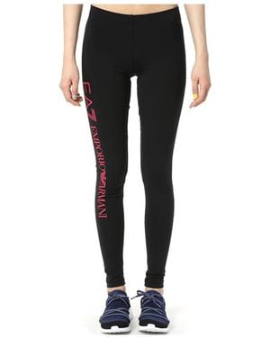 EA7 Logo Details Leggings - Black