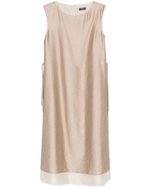 Peserico Sleeveless Midi Dress - Natural