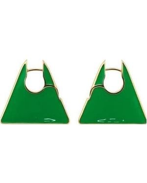 Bottega Veneta Triangle Shaped Earrings - Green