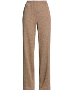 Weekend by Maxmara Two-Color Knitted Straight-Leg Pants - Natural