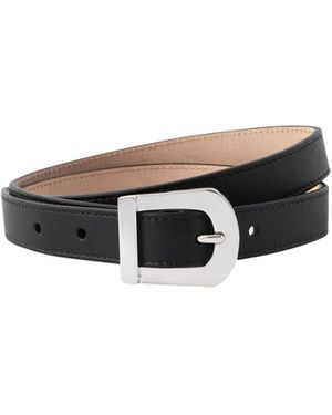 Gabriela Hearst Marija Leather Belt - White