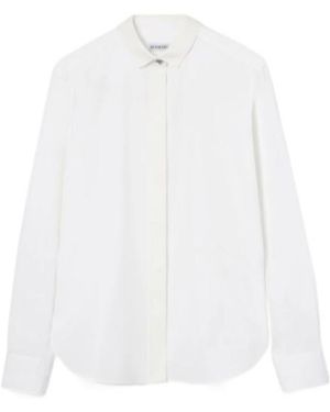 Burberry Classic Fit Grosgrain Trim Shirt - White