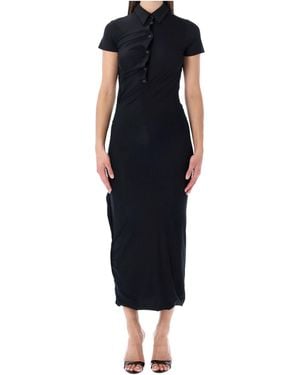 OTTOLINGER Twisted Polo Shirt Dress - Black