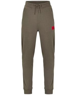 BOSS Hugo Doak Closed Hem Jogging Bottoms With Logo Detail - Gray