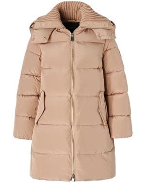 Pinko Long-Sleeved Cotton-Padded Jacket - Natural