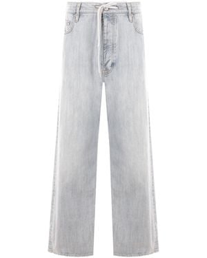 Balenciaga Drawstring Baggy Jeans - White