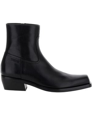 Versace Luciano Ankle Boots - Black