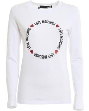 Moschino Logo Long-Sleeved T-Shirt - White