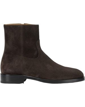Henderson Zippered Ankle Boots - Brown
