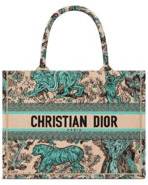 Dior Medium Iviera Book Tote - Green