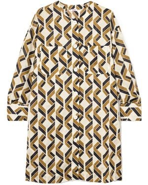 Eres Espace Logo-Patch Geometric-Print Shirt - Multicolor