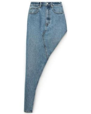 Alexander Wang Asymmetric Denim Skirt - Blue