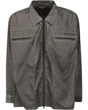 Y. Project Zippered Coat Shirt - Gray