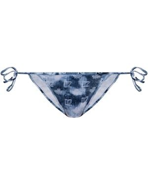 DSquared² Lace-Up Bikini Bottoms - Blue