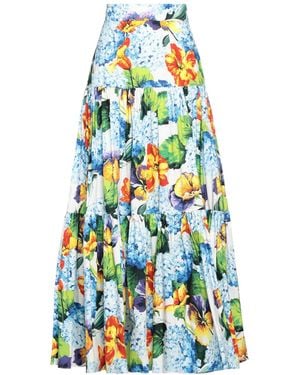 Dolce & Gabbana Floral Midi Skirt - White