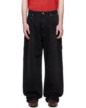 Vetements Logo-Patch Cargo Jeans - Black