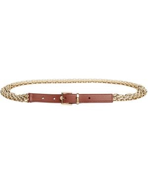 Weekend by Maxmara Chain Buckled Belt - White