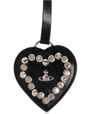 Vivienne Westwood Heart Mirror Bag Charm - Black