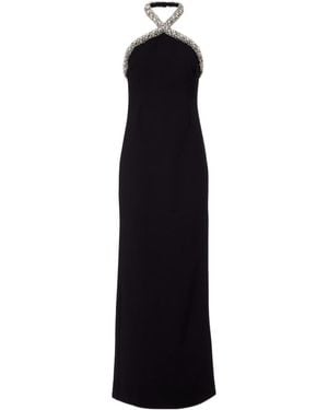 Jonathan Simkhai Embellished Halterneck Crepe Gown - Black