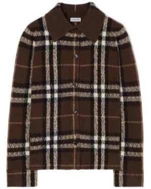 Burberry Check Cashmere Overshirt - Brown