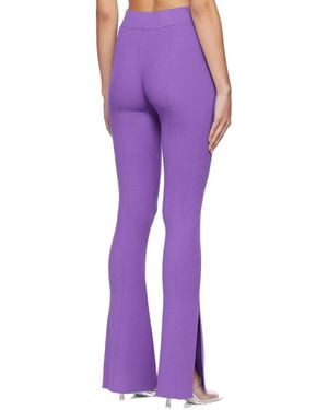 REMAIN Birger Rib Knitted Casual Trousers - Purple
