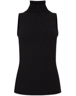 Dolce & Gabbana Turtleneck Knitted Vest - Black
