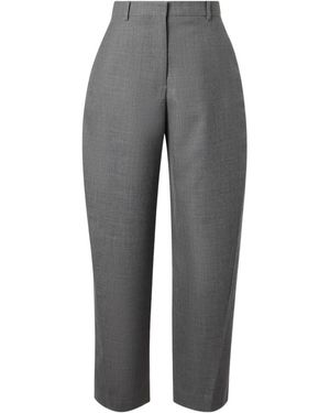 Givenchy Cocoon Wool Wide-Leg Trousers - Grey