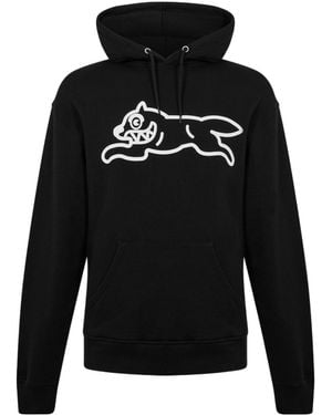 ICECREAM Long-Sleeved Hooded Sweatshirt - Black
