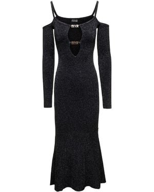 Versace Jeans Couture Couture Cut-Out Midi Dress - Black