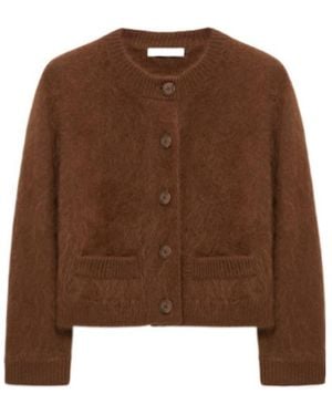 Dorothee Schumacher Fluffy Button-Up Cardigan - Brown