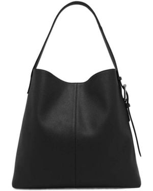 McQueen T-Bar Sling Shoulder Bag - Black
