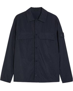 Stone Island Solid-Color Long-Sleeve Shirt - Blue